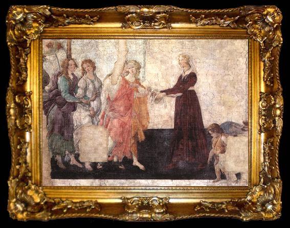 framed  BOTTICELLI, Sandro Allegoric Painting (from Villa Lemmi) d, ta009-2